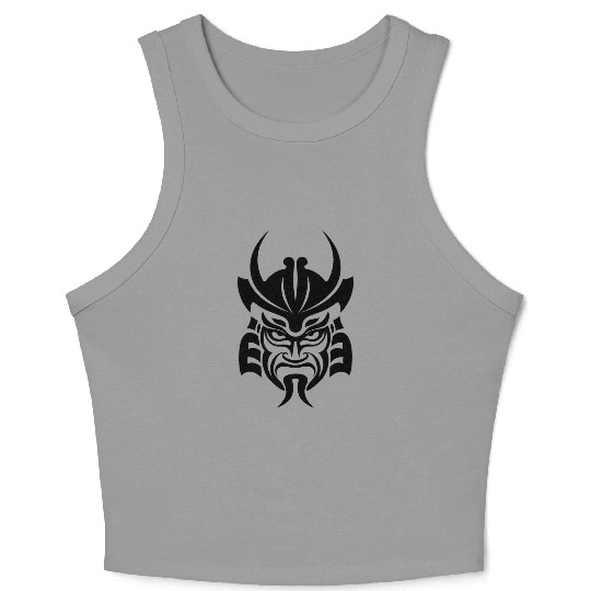 Samurai Helmet Logo Katana Swordsman Crop Tank Top
