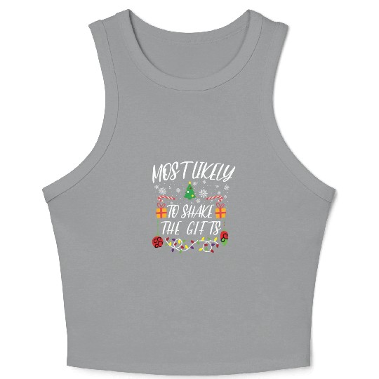 Most likely to Christmas Family Matching Crop Tank Top
