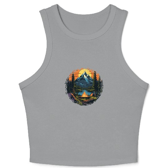 Forest nature trekking adventure Crop Tank Top