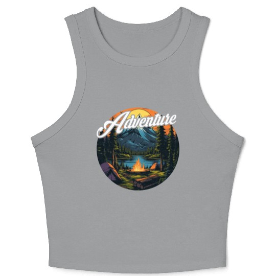 Forest nature trekking adventure Crop Tank Top