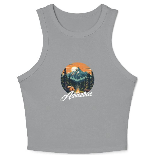 Forest nature trekking adventure Crop Tank Top