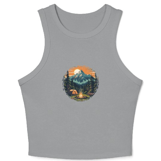 Forest nature trekking adventure Crop Tank Top