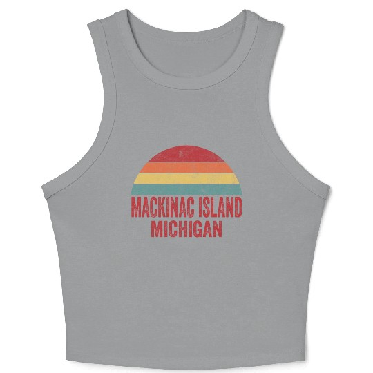 Vintage Mackinac Island Michigan Crop Tank Top