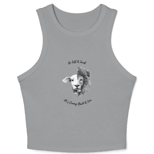 He Left A Lamb 4500 x 5400 px Crop Tank Top