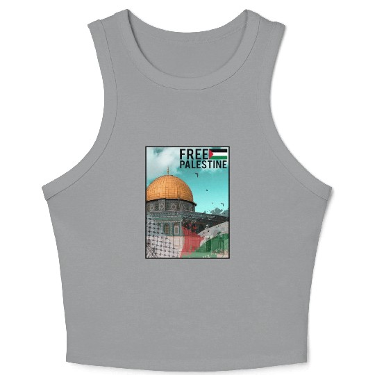 free palestine Crop Tank Top