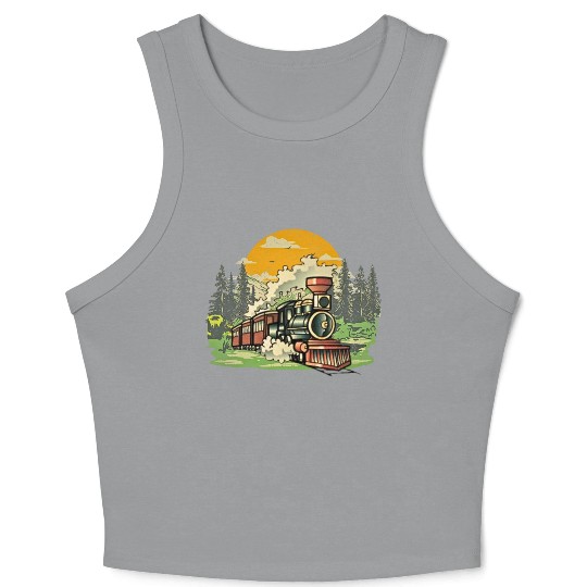 Christmas North Pole Polar Express All Abroad Xmas Crop Tank Top