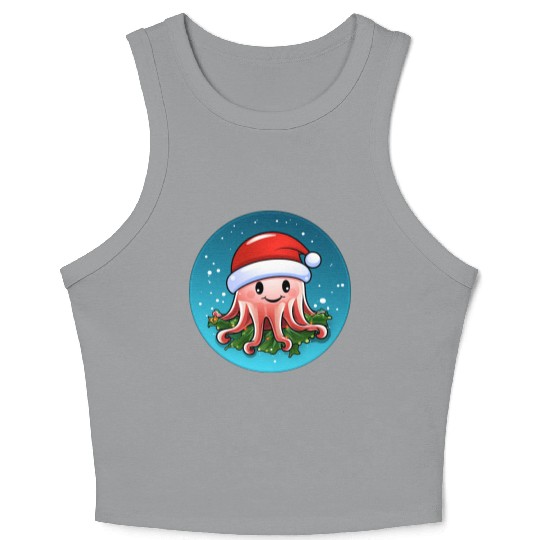Jellyfish Christmas Crop Tank Top