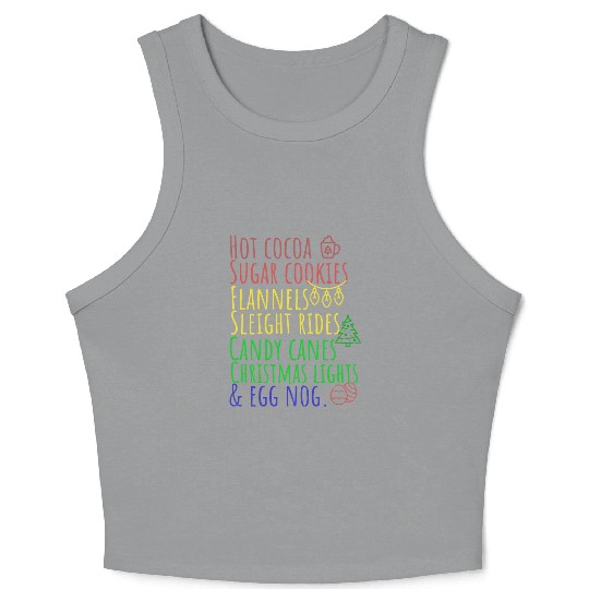 Hot cocoa sugar cookies Christmas lights Crop Tank Top