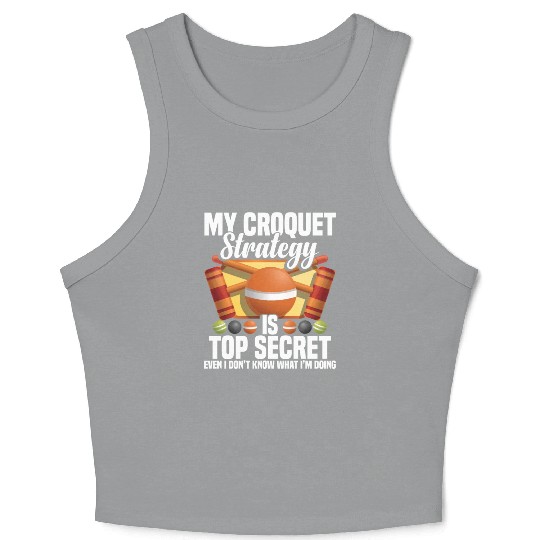 Croquet Mallet Croquet Club Croquet Player Croquet Crop Tank Top