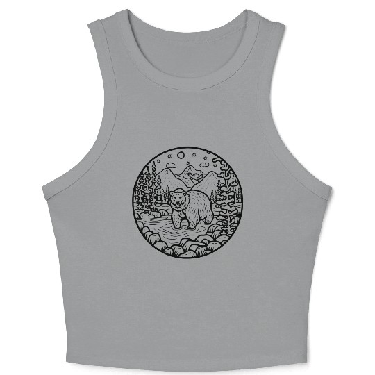 Bear Crop Tank Top