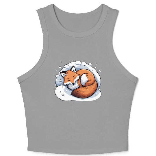 Sleepy Fox Crop Tank Top