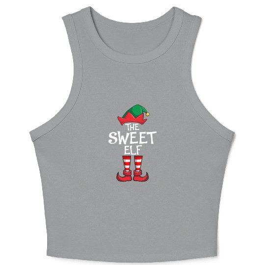Sweet Elf Matching Family Christmas Sweetie Crop Tank Top