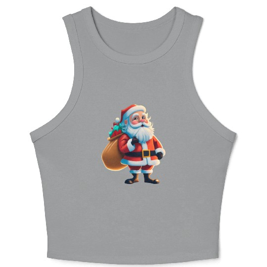 Santa Claus is coming Crop Tank Top