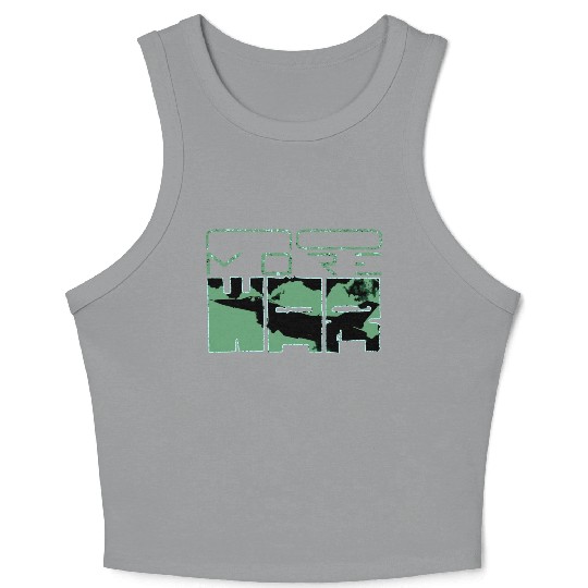 Peace, No more war, Vintage military aircraft Crop Tank Top