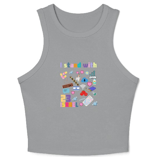 I stand with israel Crop Tank Top