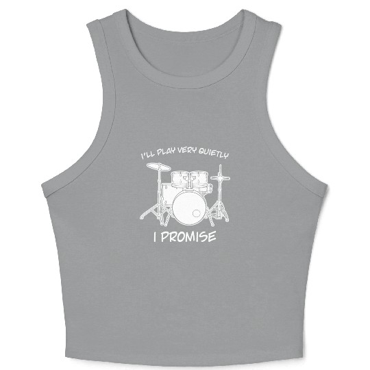 Drummer Drum Drumset Drums Crop Tank Top