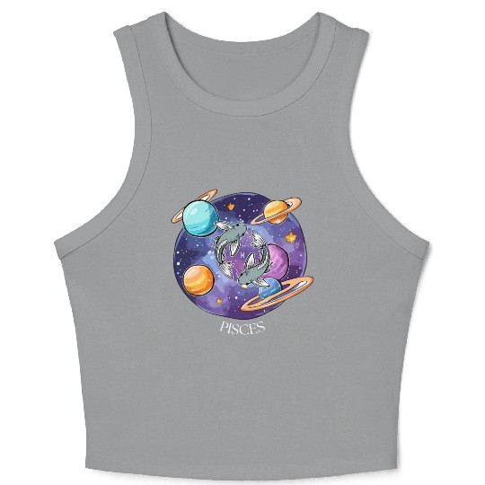 Pisces zodiac sign Crop Tank Top