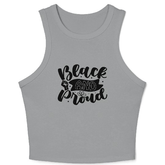 black and proud Crop Tank Top