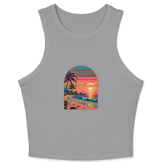 Paradise Island Crop Tank Top
