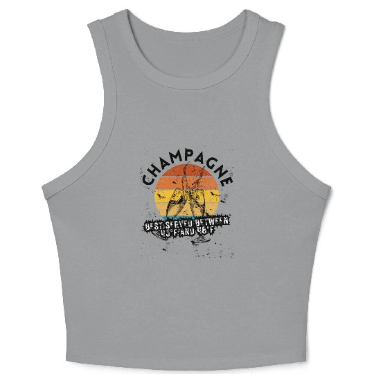 Champagne Best Served Between 45°F And 48°F Crop Tank Top