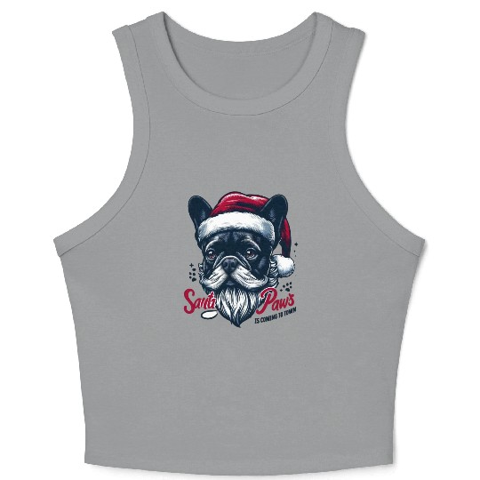 SANTA PAWS IS COMING TO TOWN Crop Tank Top