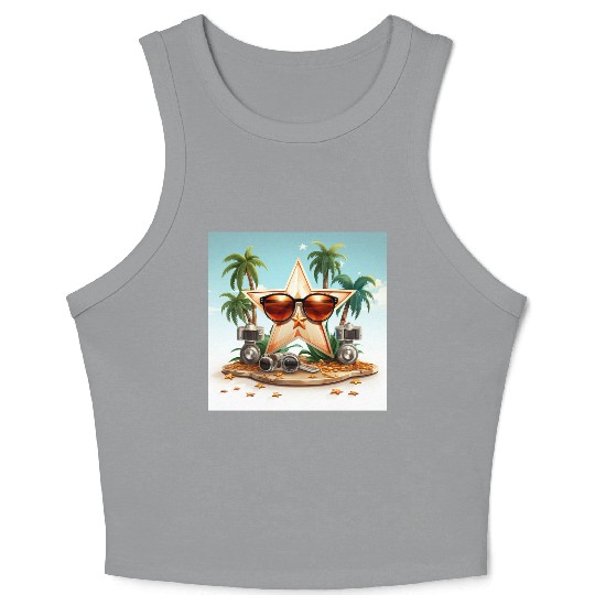 A charming kawaii style Hollywood Walk Crop Tank Top