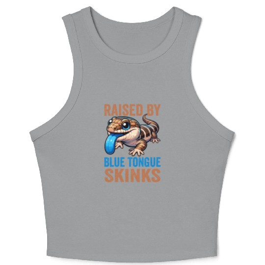Lizard Collector Reptile Lover Blue Tongue Skink Crop Tank Top