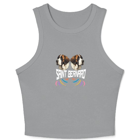 Lover Saint Bernard dog Crop Tank Top