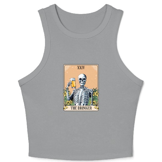 Funny Tarot Card Craft Beer Alcohol Crop Tank Top