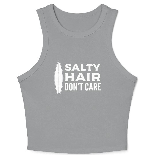 Salty Hair Don't Care Watersports Lover Crop Tank Top