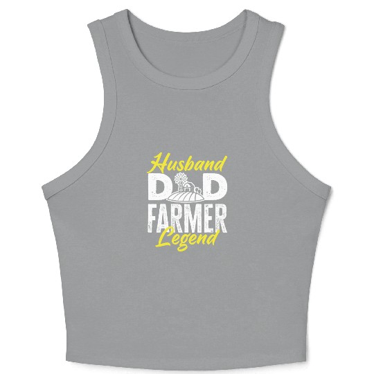 Husband Dad Farmer Legend Funny Farmer Gift Crop Tank Top