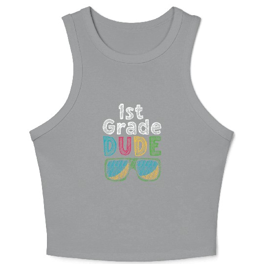 Kindergarten Teacher Funny Student 1st Graduation Crop Tank Top