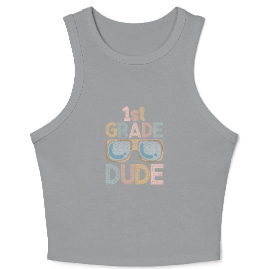 Kindergarten Teacher Funny Student 1st Graduation Crop Tank Top