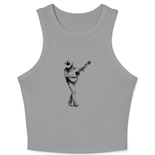 Dwight Yoakam Playing Guitar Crop Tank Top