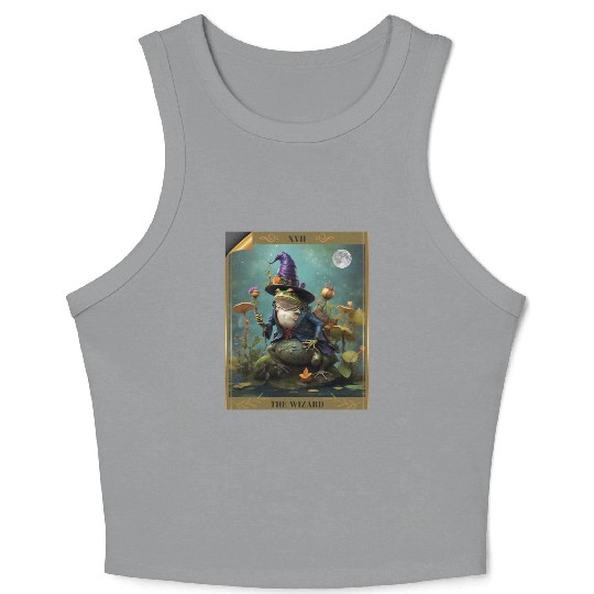 he Wizard Comfort Colors Oversized Crop Tank Top, Frog Ta