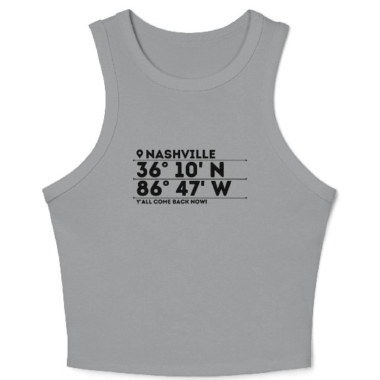 Nashville: Music City, USA Crop Tank Top