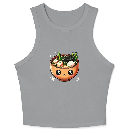 Miso Soup Kawaii Japanese Food Crop Tank Top