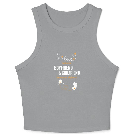 Love Between BF And GF Alaska To New Jersey Gift Crop Tank Top