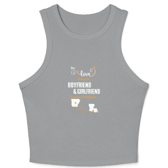 Love Between BF And GF Arkansas To Louisiana Gift Crop Tank Top