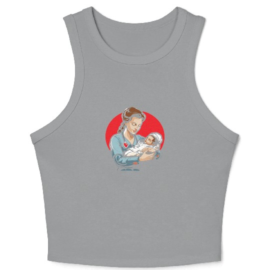 Registered Nurse Medical Medicine Neonatal Nurse Crop Tank Top