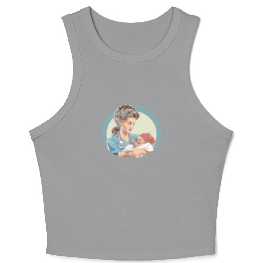 Registered Nurse Medical Medicine Neonatal Nurse Crop Tank Top