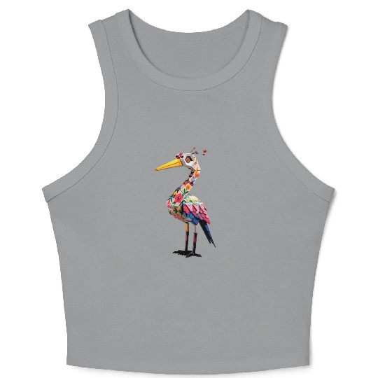 Japan Crane Pirate Buzzy Dice Streetwear Crop Tank Top
