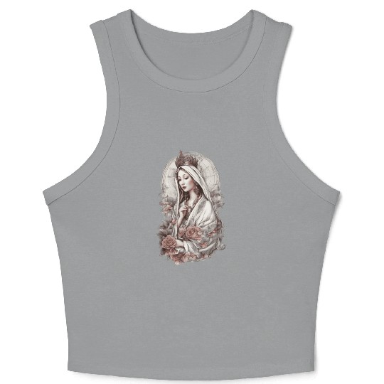 Blessed Virgin Mary Crop Tank Top