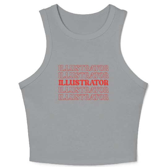 Illustrator Artist Graphic Designer Image Creator Crop Tank Top