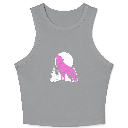 Mountain Wolf Furry Owner Gift Crop Tank Top