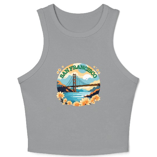 Golden Gate Bridge - San Francisco Crop Tank Top