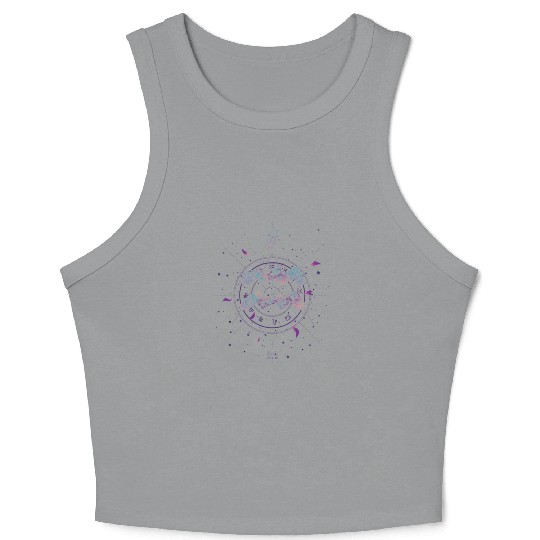 Aquarius Floral Zodiac Harmony Crop Tank Top