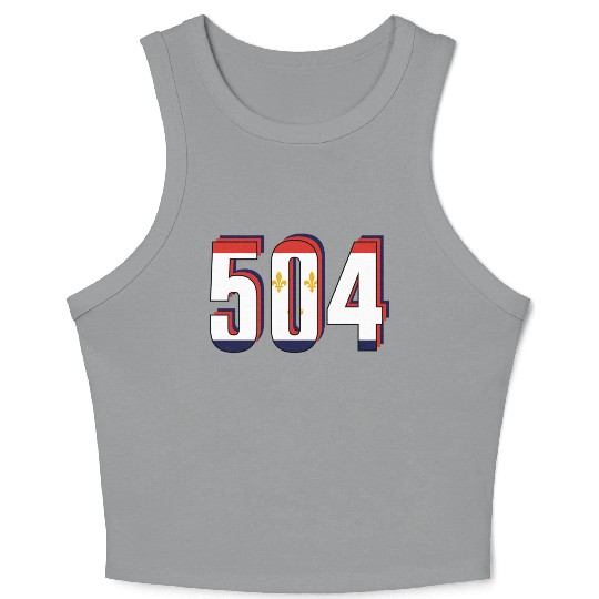 504 Area Code New Orleans Louisiana Map Number Crop Tank Top