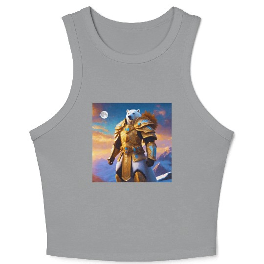 King Polar Bear Crop Tank Top