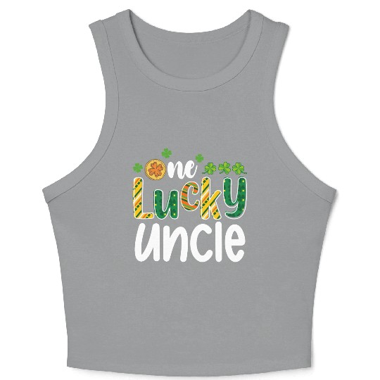 One Lucky Uncle Matching Family St Patrick's Day Crop Tank Top